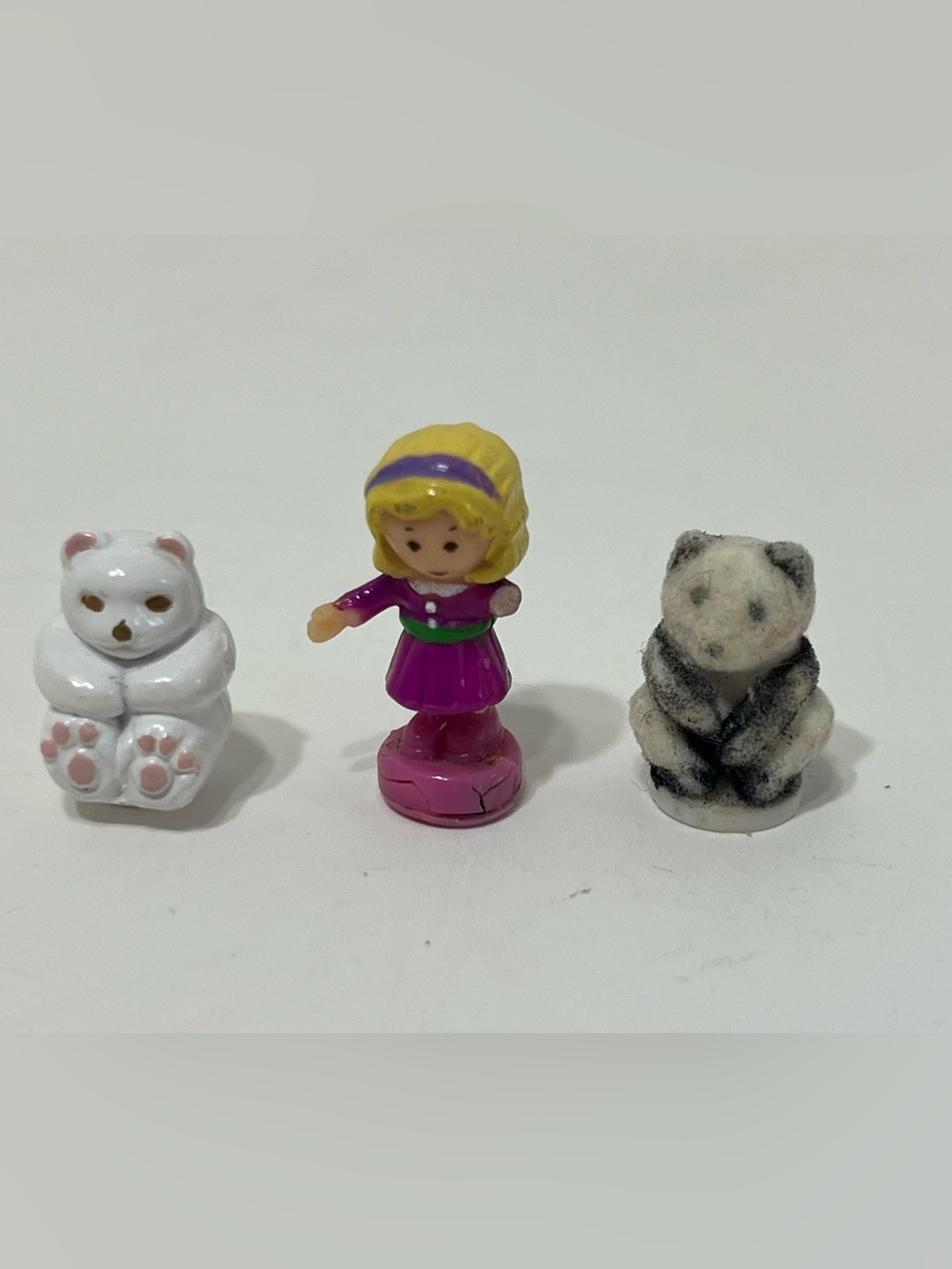 POLLY POCKET Vintage mini figures panda polar bear doll